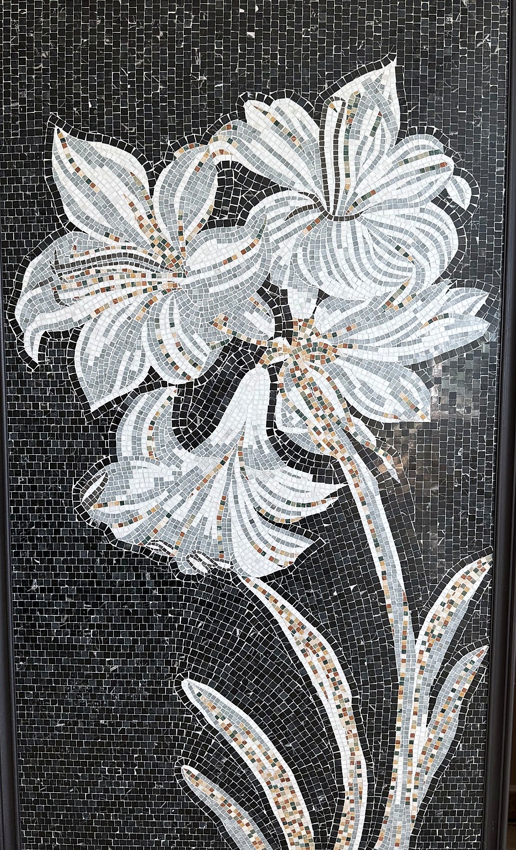 Lily flowers mosaic panel